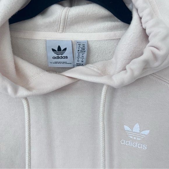 Adidas Originals Adicolor Cropped Cream Hoodie XS. - Picture 5 of 16